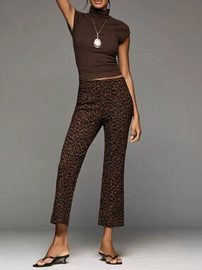 Anthropologie Printed Kick-Flare Pull-On Pants by Maeve Size 24P